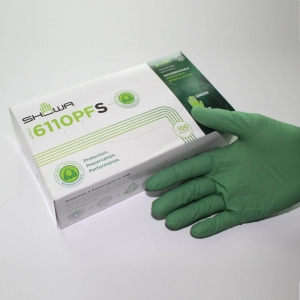 SHOWA Nitrile Biodegradable Gloves X-Large (100) Green