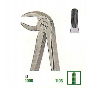 KOHLER Extraction Forcep English Pattern #13 Incisors & Lower Bicuspids