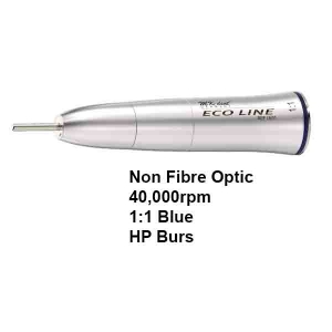 MK-DENT Eco Line Non-Optic Straight Handpiece 1:1 Internal Water Blue Band
