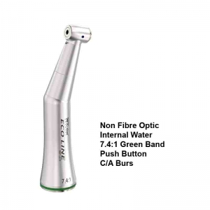 MK-DENT Eco Line Non-Optic Contra-Angle Handpiece 7.4:1 Reduction Green Band