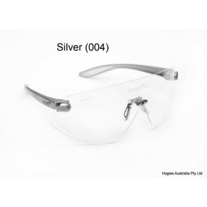 HOGIES Eyeguard Gloss Silver Frame Clear Lens