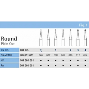 MGUARD Steel Burs Round 3 RA 012 (10) Blister Pack