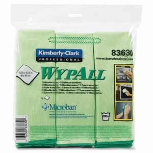 WYPALL Green Microfibre Cloth With Microban (6)