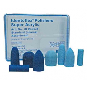 IDENTOFLEX Super Acrylic Polisher Flame Coarse HP (6) Dark Blue