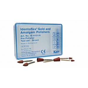 IDENTOFLEX Gold Amalgam Pre-Polisher MINIPOINT SMALL RA (12) Brown