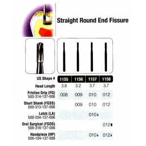 JET TC FG Bur #1156 (100) Straight Fissure 009