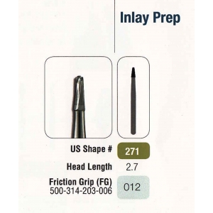 JET TC FG Bur #271 (100) Inlay Prep 012