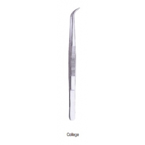 LRI Tweezer College Curved Tip 15.5cm