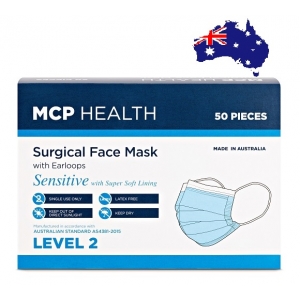 MCP Health Sensitive Level 2 Surgical Face Mask (50) Ear-Loop Made in Australia