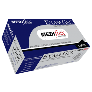 MEDIFLEX Examgel Large Latex Glove (100) Powder Free
