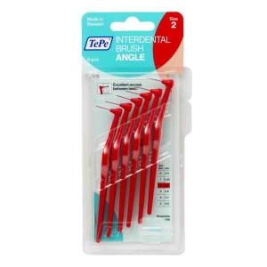 TePe Interdental Brush ANGLE XX-FINE RED 0.05mm (6) #2