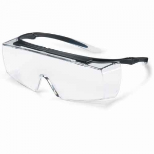 UVEX SUPER F OTG Black Frame NCH - Clear Lens Glasses 9169-945