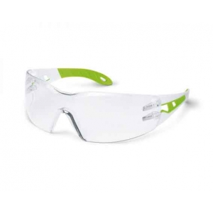 UVEX PHEOS (Child, Narrow) White/Green Frame HC-AF - Clear Lens Glasses 9192-200