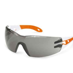 UVEX PHEOS (Child, Narrow) White/Orange Frame HC-AF - Tinted Lens Glasses 9192-201