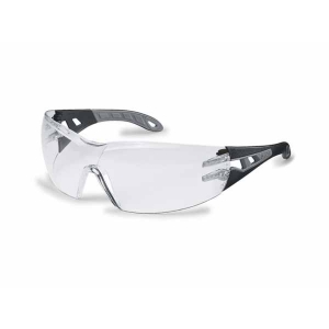 UVEX PHEOS Black/Grey Frame HC-AF - Clear Lens Glasses 9192-302