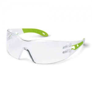 UVEX PHEOS Black/Green Frame HC-AF - Clear Lens Glasses 9192-305