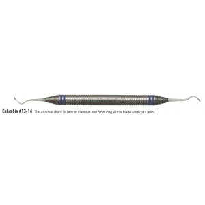 NORDENT CURETTE COLUMBIA #13-14 ColorRing Durlalite Handle