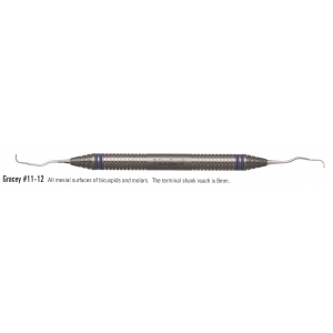 NORDENT CURETTE GRACEY #11-12 ColorRing Duralite Handle