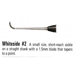 NORDENT SCALER Single End WHITESIDE #2 ColorRing Duralite Handle