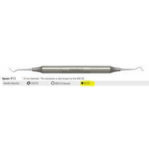 NORDENT EXCAVATOR SPOON #1S (38-39) Standard Handle