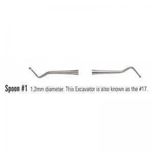 NORDENT EXCAVATOR SPOON #1 (17) Standard Handle