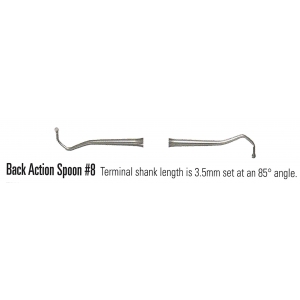 NORDENT EXCAVATOR BACK ACTION SPOON #8 Standard Handle