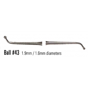 NORDENT BALL BURNISHER #43 Duralite Handle