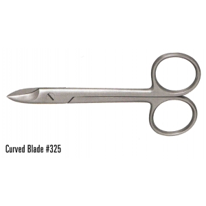 NORDENT CROWN & COLLAR SCISSORS CURVED 100mm