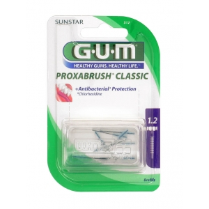 GUM Proxabrush Refill - Extra-Fine Cylindrical 1.2mm (8) ISO 3