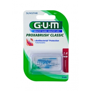 GUM Proxabrush Refill - Fine Cylindrical 1.4mm (8) ISO 4