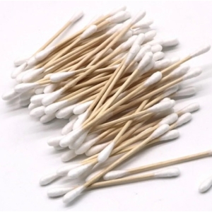 COTTON Buds Wooden Stem Double Ended 7.5cm (100)