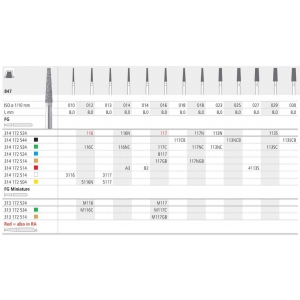 INTENSIV Diamond Bur FG 116N (6) 847-014 Standard Grit