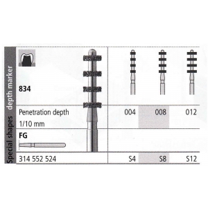 INTENSIV Diamond Bur FG S12 (6) 834-012 Depth Marker