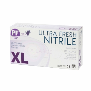 UltraFresh Large Purple Nitrile Gloves (100) Powder Free