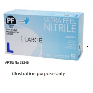 Ultra Feel Nitrile Gloves Large (100) While Stocks Last