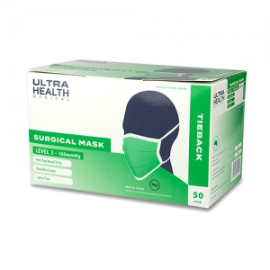 ULTRA Health Surgical Mask Tie-On Level 3 Anti-Fog (50)