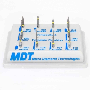 MDT Composite & Porcelain Finishing Diamond Bur Kit (10)