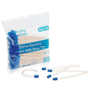 EVERYDAY Essentials Saliva Ejector Green with clear tip (100)