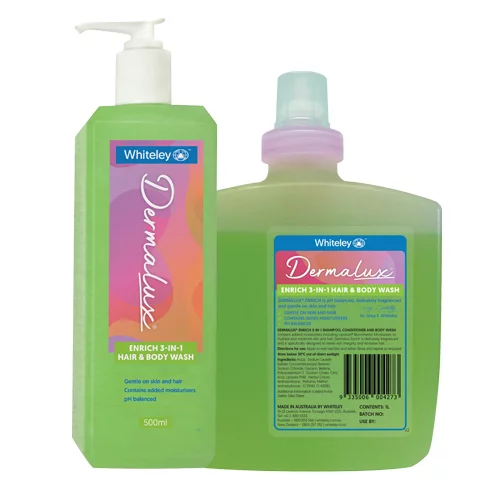 DERMALUX Enrich Hair & Body Wash 500ml Bottle