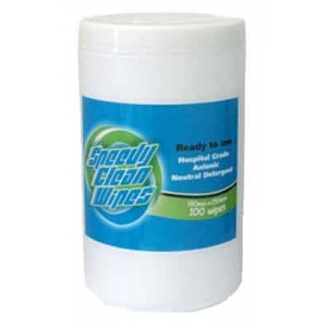 SPEEDY Clean Wipes Canister Anionic Neutral Detergent - 100 Wipes, 180x250mm