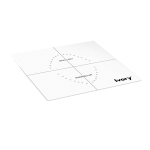 IVORY Rubber Dam Template 15x15cm