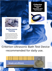Criterion Ultrasonic Bath Test Device